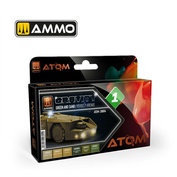 ATOM20804 Ammo Mig Набор ATOM Gravity 1 - Зеленый и песчаный / ATOM Gravity Set 1 - Green and Sand (6 цветов)