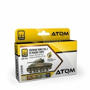 ATOM20751 Ammo Mig Набор красок ATOM Танки Шерман, том 3. Корпус морской пехоты США времен Второй мировой / Sherman Tanks Vol 3 WWII US Marine Corps Set