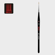 1281S1F-1,5 128 Кисть синтетика имитация колонка / круглая 1,5 / ручка коротк. фигурная черная матовая / белая обойма