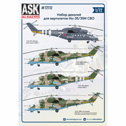 ASK72112 All Scale Kits (ASK) 1/72 Decal Kit for Mi-35 Helicopters