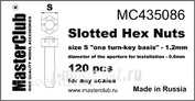 Mc435086 MasterClub Crown nut, turnkey size - 1.2 mm