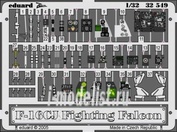 32549 Eduard 1/32 Цветное Фототравление для F-16CJ interior   