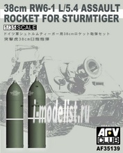 AF35139 AFVClub 1/35 38CM RW6-1 L/5.4 Assault Rocket For Sturmtiger