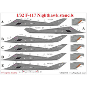 UR32190 UpRise 1/32 Декаль для F-117A Тех. надписи
