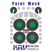 M144 034 KAV Models 1/144 Paint mask on Yakovlev-40 (Zvezda)