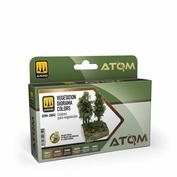 ATOM20852 Ammo Mig Набор красок ATOM цвета растительности для диорам / Vegetation Diorama colors Set