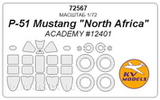 72567 KV Models 1/72 Маска на P-51B Mustang 