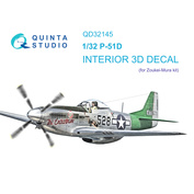 QD32145 Quinta Studio 1/32 3D Декаль интерьера кабины P-51D Mustang (Zoukei-Mura SWS)