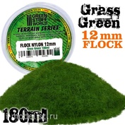 9940 Green Stuff World Зелёная трава, 12 мм - 180 мл. / Static Grass Flock 12mm - Grass Green - 180 ml