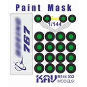M144 033 KAV Models 1/144 Paint Mask for 767 Airliner Models (Revell)