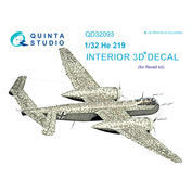 QD32093 Quinta Studio 1/32 3D Декаль интерьера кабины He 219 (Revell)