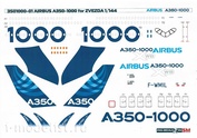 3501000-01 PasDecals 1/144 Декаль на  Arbus A350-1000 DEMO COLOR