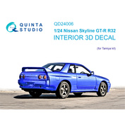 QD24006 Quinta Studio 1/24 3D Декаль интерьера кабины Nissan Skyline GT-R R32 (Tamiya)