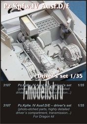 3107 CMK 1/35 add-on Kit PzKpfw IV Ausf D/E drivers set for Drag.