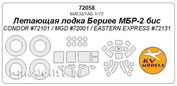 72058 1/72 KV Models a Set of painting masks for the glazing of the model MBR-2