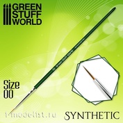 2328 Green Stuff World Кисть Синтетическая Размер 00 / GREEN SERIES Synthetic Brush - Size 00