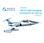 QD48202 Quinta Studio 1/48 3D Декаль интерьера кабины TF-104G (Kinetic)