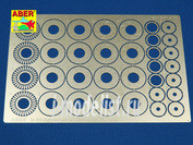 24 015 Aber photo-etched 1/24 Standard slotted discs brakes dia. 14mm