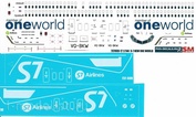 737800-17 PasDecals Decal 1/144 Scales at Boeng 737-800 S-7 OneWorld new