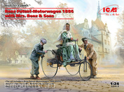 24041 ICM 1/24 Benz Car 1886 with Frau Benz and sons