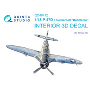 QD48412 Quinta Studio 1/48 3D Декаль интерьера кабины P-47D Thunderbolt Bubbletop (Tamiya)