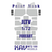 M72 100 KAV models 1/72 Маска для окраски остекления модели бронеавтомобиля JLTV M1278 (Foreart)
