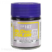 GX107 Gunze Sangyo Mr. Hobby cellulose paint on solvent, color Purple transparent, 18 ml.