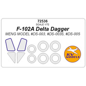 72536 KV Models 1/72 Маска окрасочная для F-102A Delta Dagger