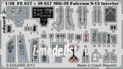 FE657 Eduard 1/48 Цветное фототравление для MiGG-29 Fulcrum 9-13 interior S.A.