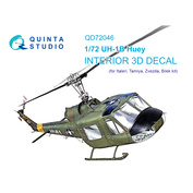 QD72046 Quinta Studio 1/72 3D Декаль интерьера кабины Uh-1B (Italeri)