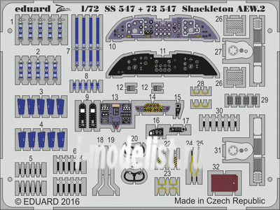 SS547 Eduard 1/72 Фототравление для Shackleton AEW.2