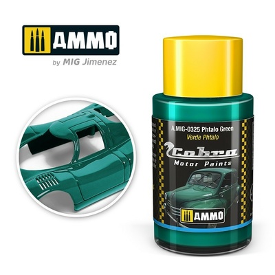 AMIG0325 Ammo Mig Акриловая краска Cobra Motor Фтало-зелёный / Phtalo green