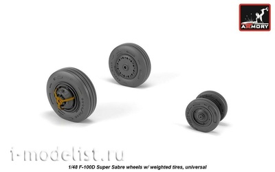 AW48316 Armory1/48 Wheel add-on Kit for F-100D Super Sabre with weighted tires