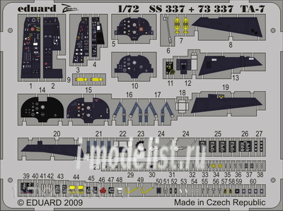 SS337 Eduard 1/72 Цветное фототравление TA-7 SA