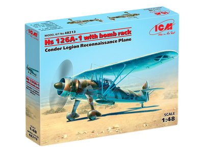 48213 ICM 1/48 Самолёт-разведчик Легиона Кондор Hs 126A-1 с бомбодержателем