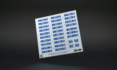EM35008 Emboss 1/35 Набор рельефных деталей Регистрационные знаки транспортных средств МВД России ГОСТ 50577-2018 Тип 20, 21, 22
