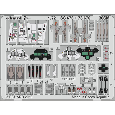 73676 Eduard 1/72 photo etched parts for the С-30SM