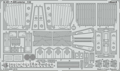 32451 Eduard 1/32 photo-etched parts Set P-40N exterior