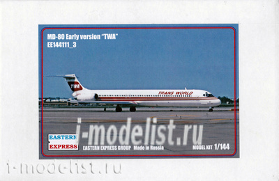 144111-3 Восточный экспресс 1/144 Авиалайнер MD-80 ранний TWA (Limited Edision)