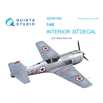QD48184 Quinta Studio 1/48 3D Декаль интерьера кабины Лавочкин-11 (HobbyBoss)