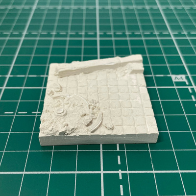 Б07 аRтБаZа 1/35 Фрагмент брусчатой мостовой с колесом телеги