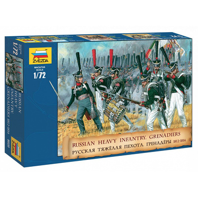 8020 Звезда 1/72 Русская тяжёлая пехота Гренадёры 1812-1814 гг.