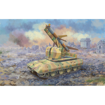 09586 Трубач 1/35 E-100 Flakpanzer с Flakrakete Rheintocher I