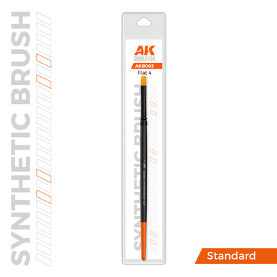 AKB003 AK Interactive Синтетическая кисть - Плоская 4 / AK SYNTHETIC BRUSH – FLAT 4