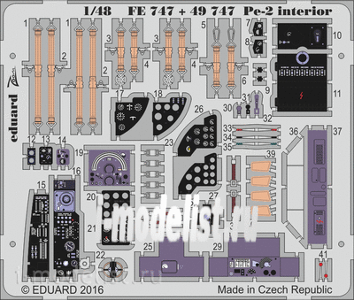 FE747 Eduard 1/48 Фототравление для Pe-2 interior