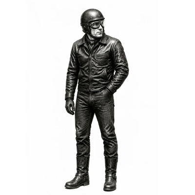 DMS-35296 ДМС 1/35 Фигурка Мfromоциклист (1930-1980)