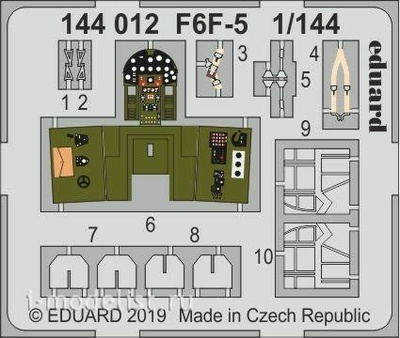 144012 Eduard photo etched parts for 1/144 scales F6F-5