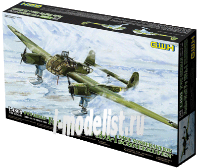 L4808 Great Wall Hobby 1/48 Германский тактический разведывательный самолёт Fw 189A-1 UHU (на лыжном шасси - 