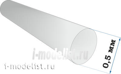 41601 ZIPmaket Пластиковый профиль пруток диаметр 0,5 длина 250 мм