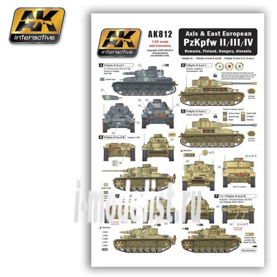 AK812 AK Interactive decal AXIS & EAST EUROPEAN PZKPFW II/III/IV